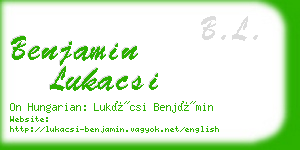 benjamin lukacsi business card